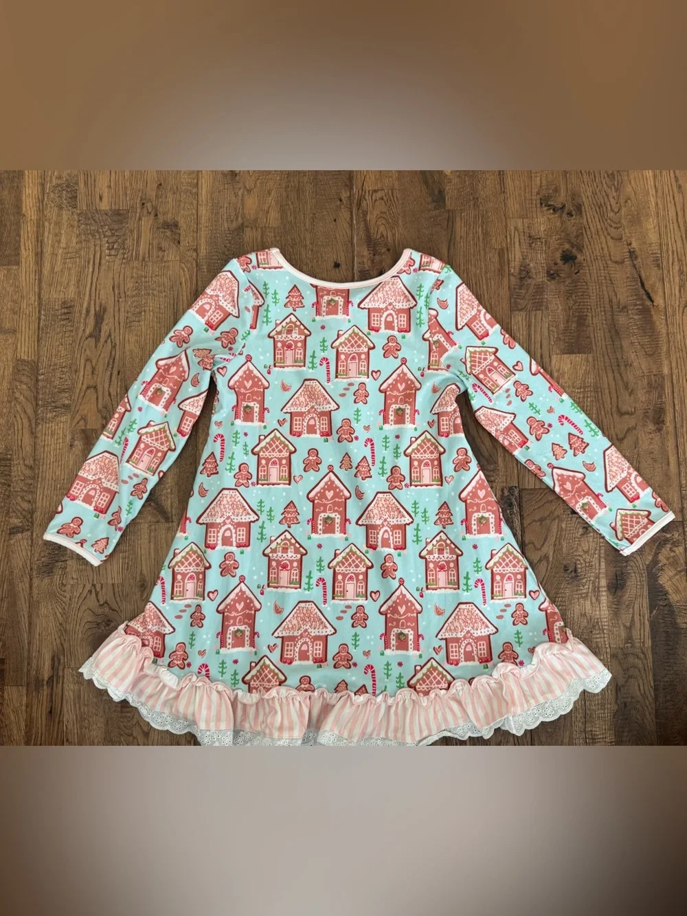 Sweet Honey‎ Gingerbread Nightgown Bloomer Set Gown Short Ruffles Size 6 C